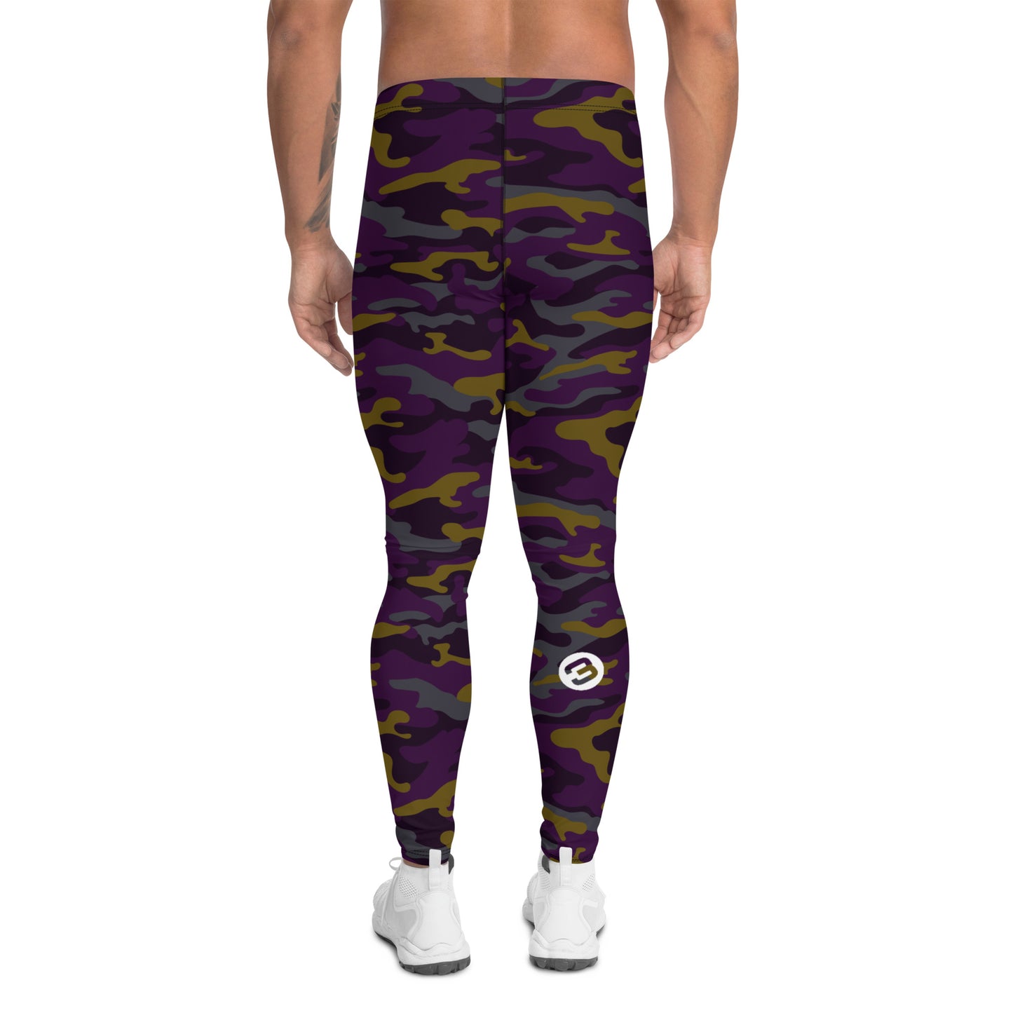 Purple Black Brown Camouflage - Third Leg Men's Leggings