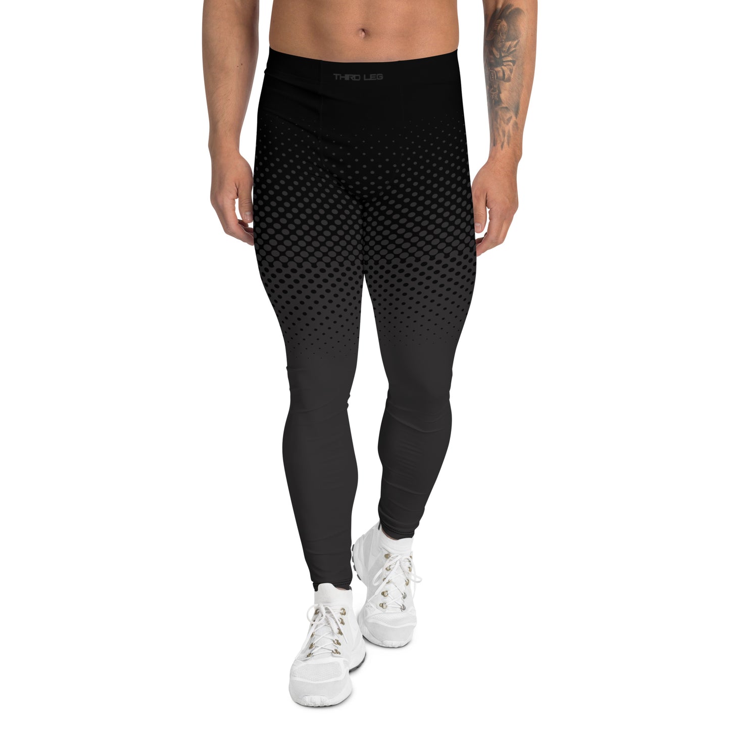Black Grey Dot Fade - Third Leg Men's Leggings