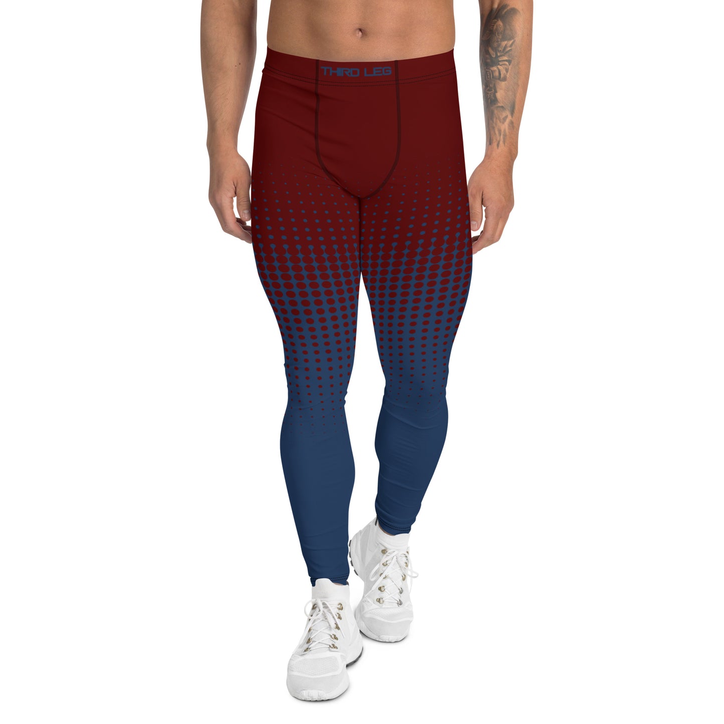 Red to Blue Dot Fade - Third Leg Men's Leggings