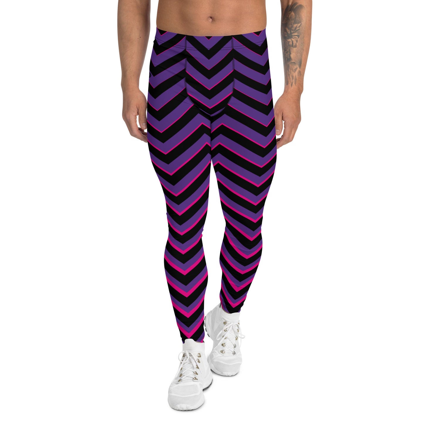 Neon Zig-Zag - Third Leg Men's Leggings