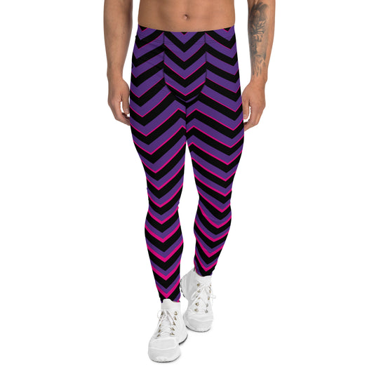 Neon Zig-Zag - Third Leg Men's Leggings