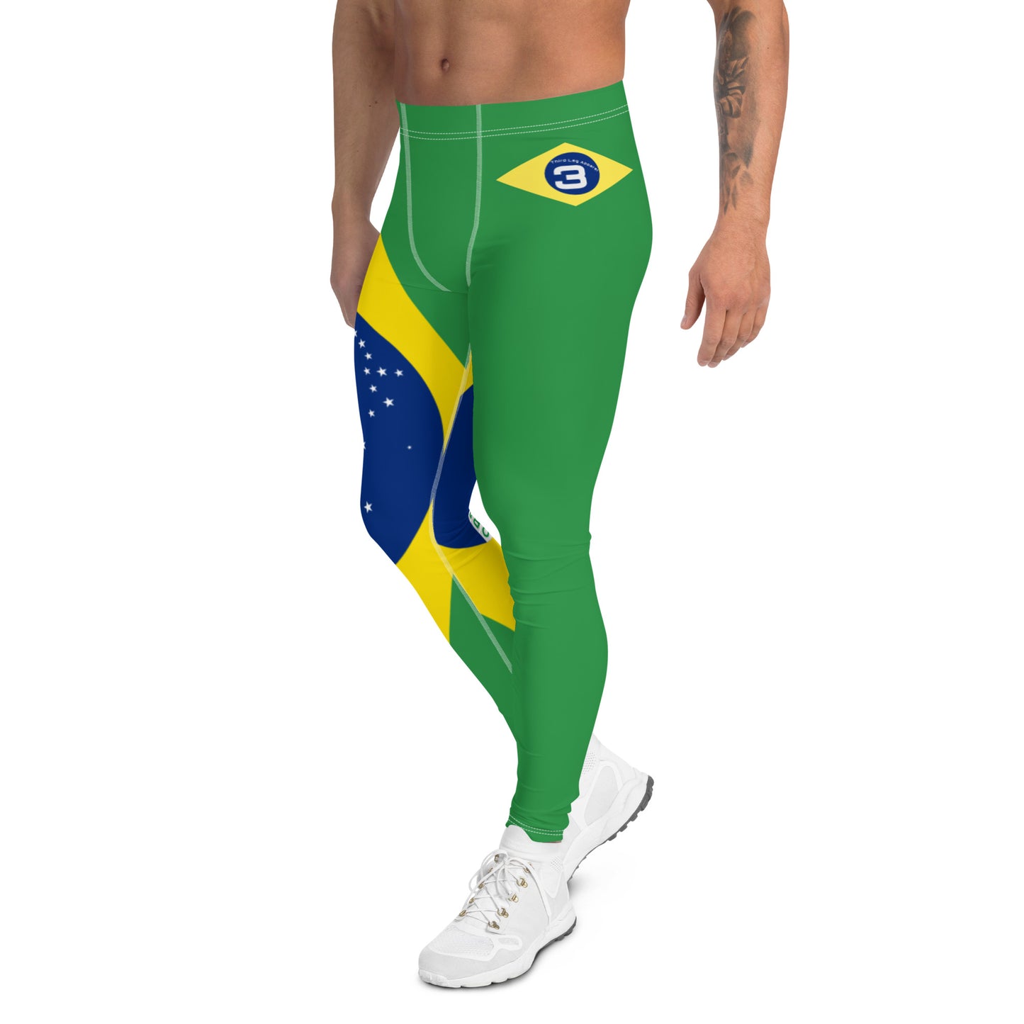 Brazilian Flag - Third Leg Men's Leggings