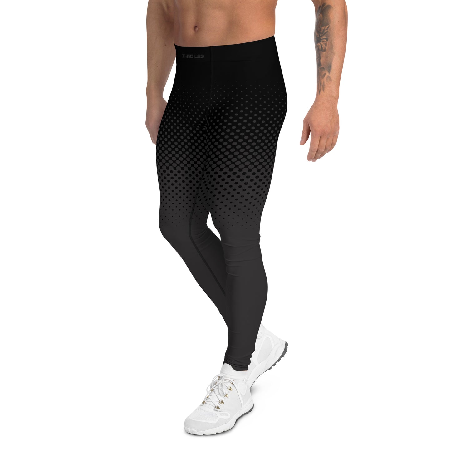 Black Grey Dot Fade - Third Leg Men's Leggings