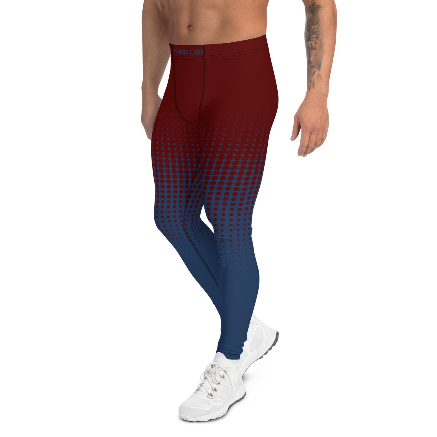 Red to Blue Dot Fade - Third Leg Men's Leggings