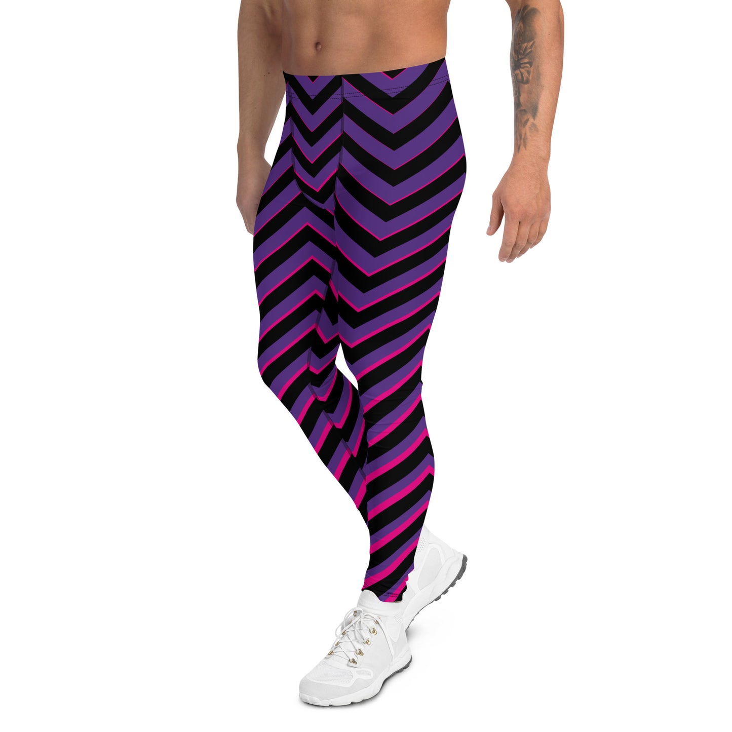 Neon Zig-Zag - Third Leg Men's Leggings