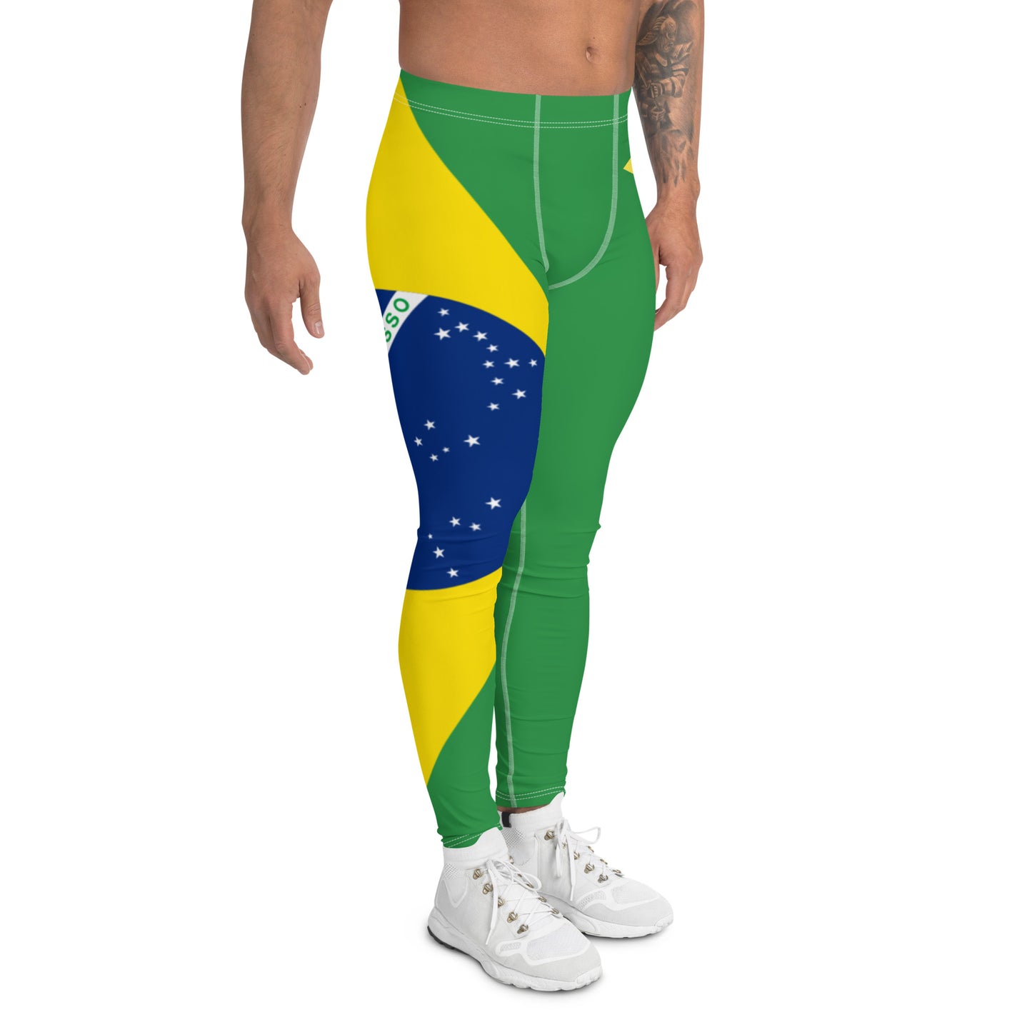 Brazilian Flag - Third Leg Men's Leggings