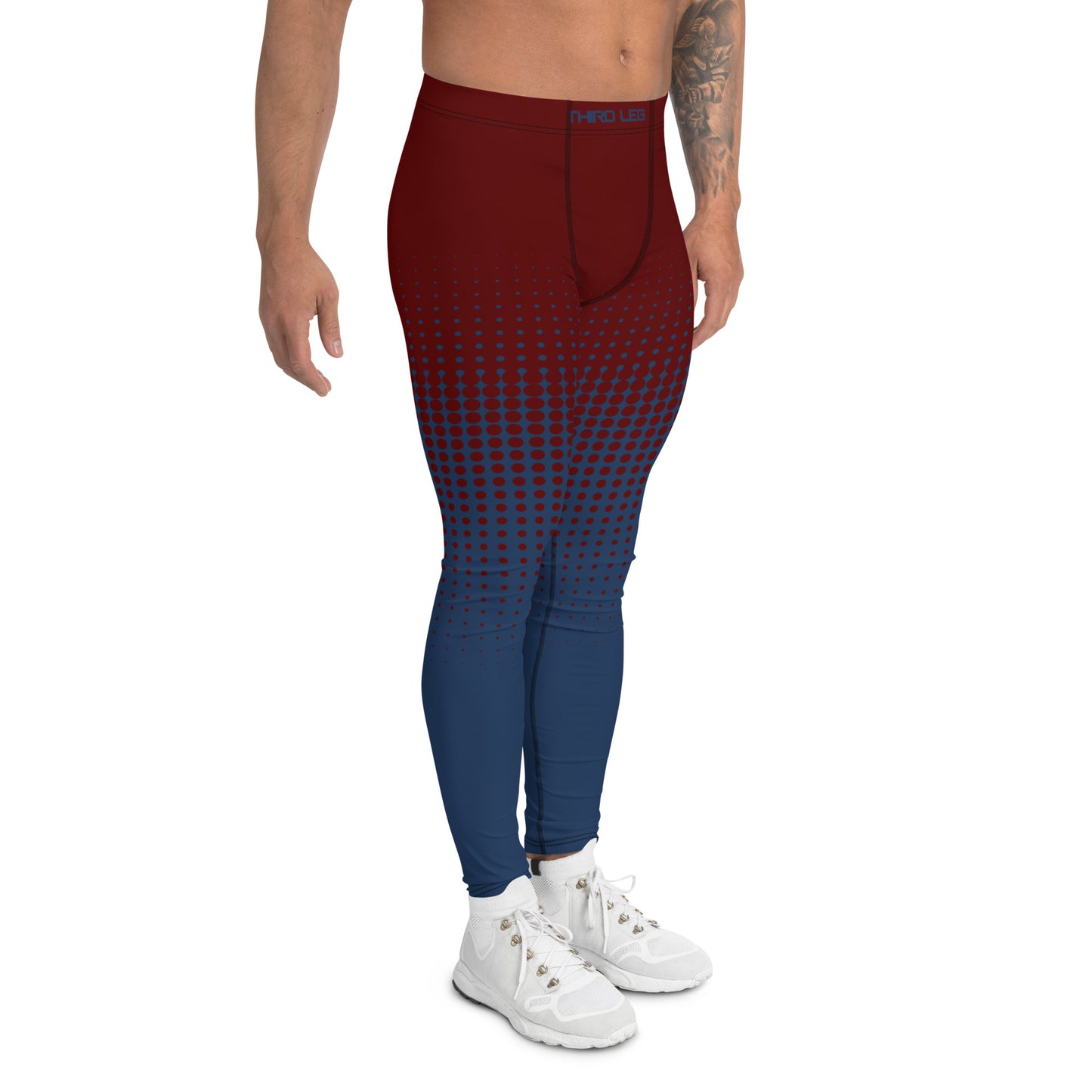Red to Blue Dot Fade - Third Leg Men's Leggings