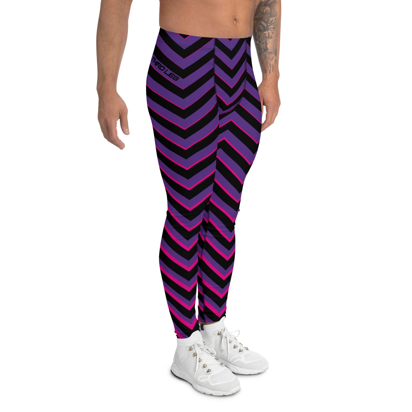 Neon Zig-Zag - Third Leg Men's Leggings