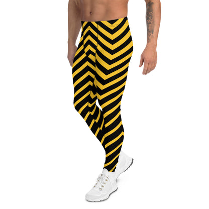 Yellow Zig Zag - Third Leg Men's Leggings